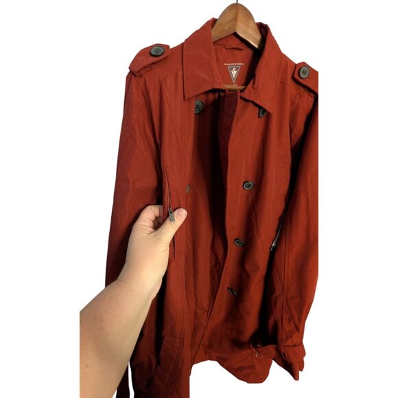 ScotteVest Womens Rust TEC Travel Trench XXL Double-Breasted Belted Coat Pockets - Picture 9 of 16